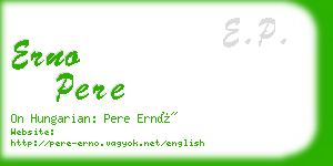 erno pere business card